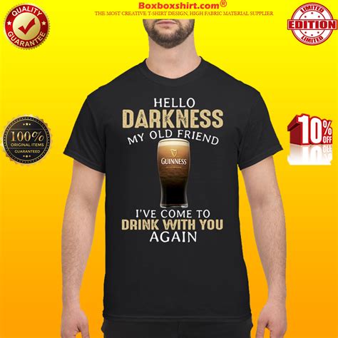 vintage guinness t shirt|guinness t shirt hello darkness.